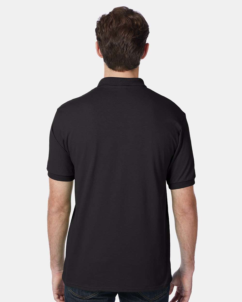Men's Ecosmart® Jersey Polo - OnModelBack - B11000503 - Black