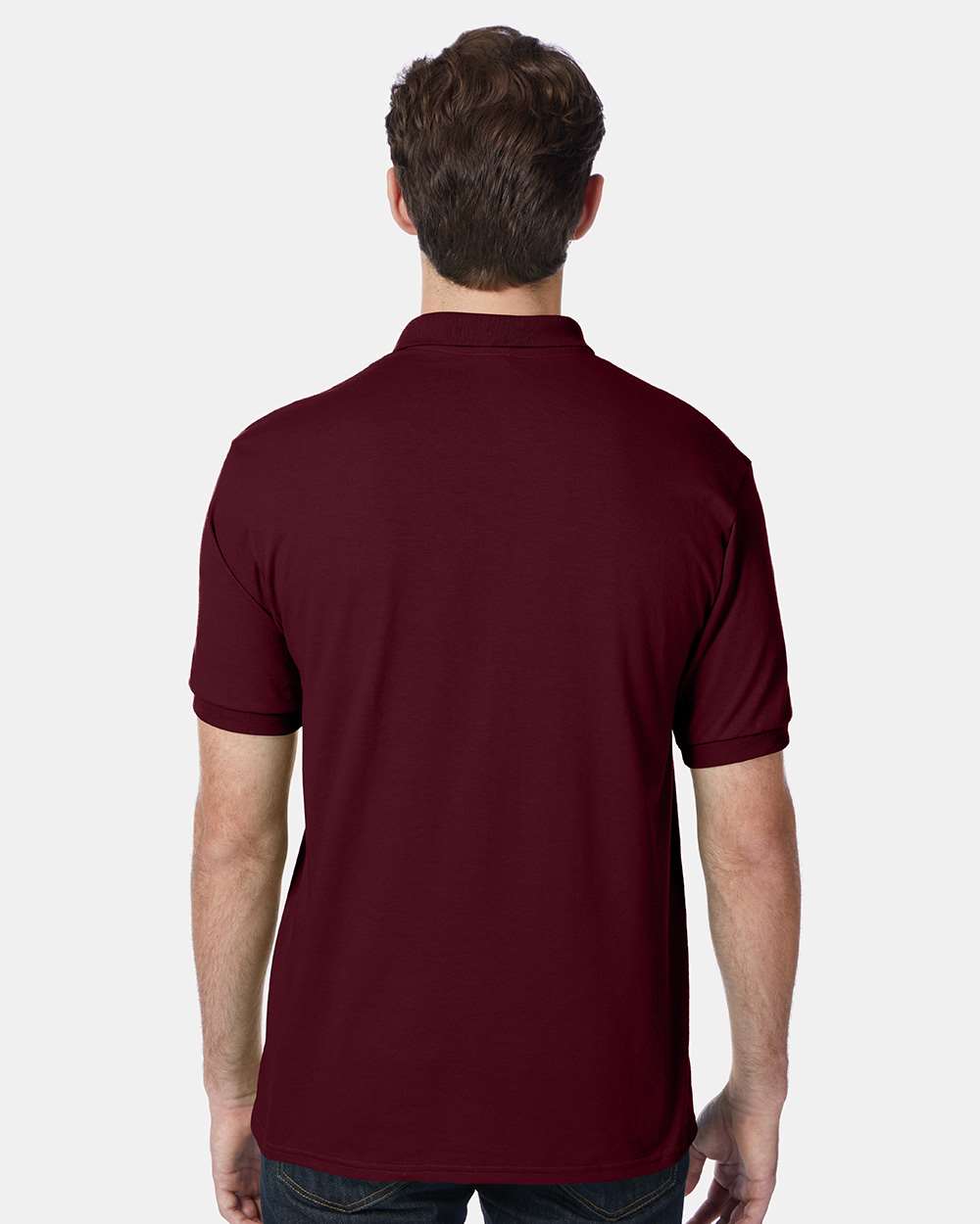Men's Ecosmart® Jersey Polo - OnModelBack - B11000533 - Maroon