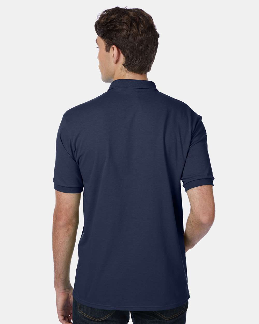 Men's Ecosmart® Jersey Polo - OnModelBack - B11000653 - Navy