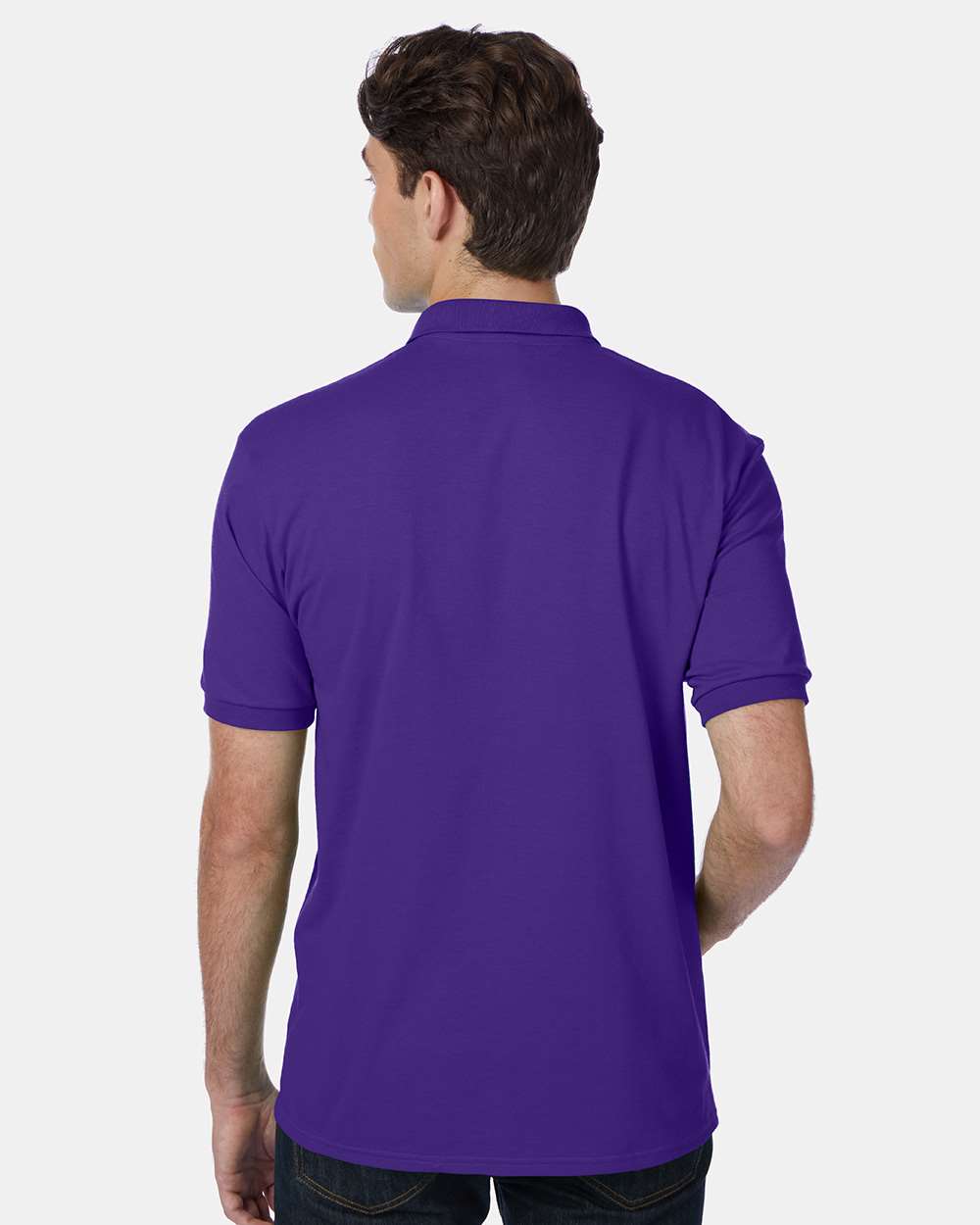 Men's Ecosmart® Jersey Polo - OnModelBack - B11000673 - Purple