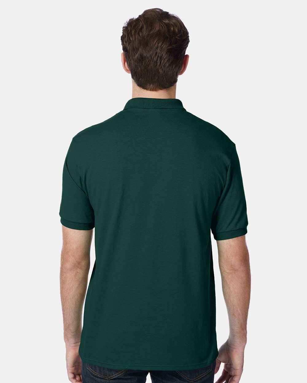 Men's Ecosmart® Jersey Polo - OnModelBack - B11000873 - Deep Forest