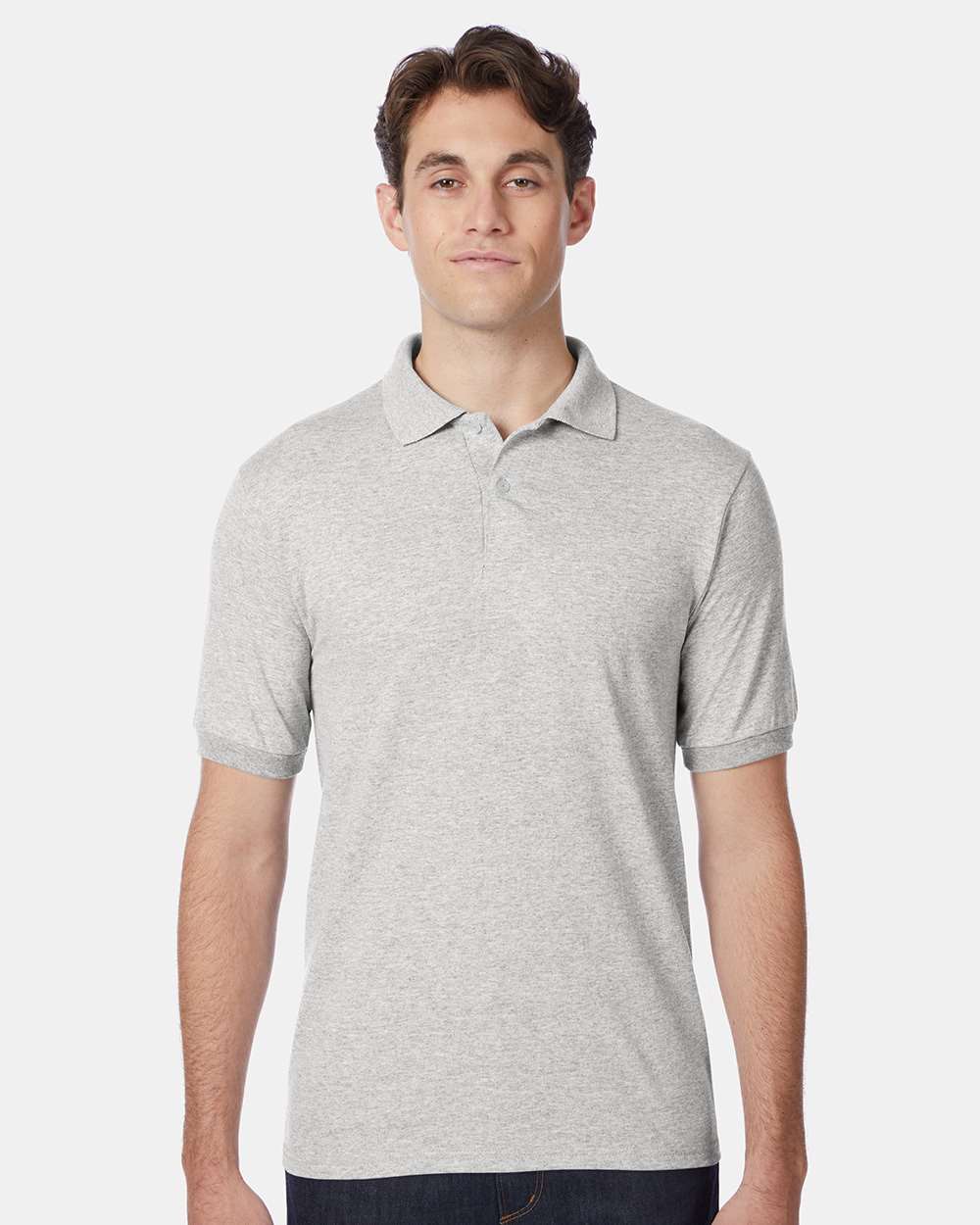 Men's Ecosmart® Jersey Polo - OnModelFront - B11000023 - Ash