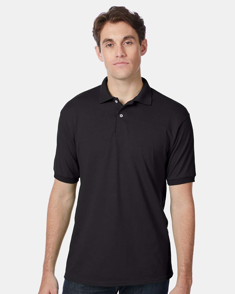 Men's Ecosmart® Jersey Polo - OnModelFront - B11000503 - Black