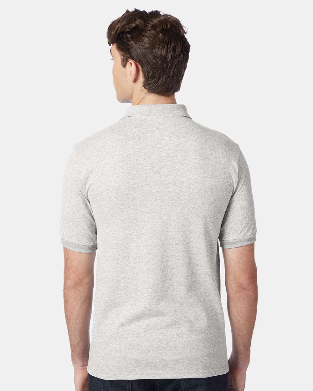 Men's Ecosmart® Jersey Polo - OnModelSide - B11000023 - Ash