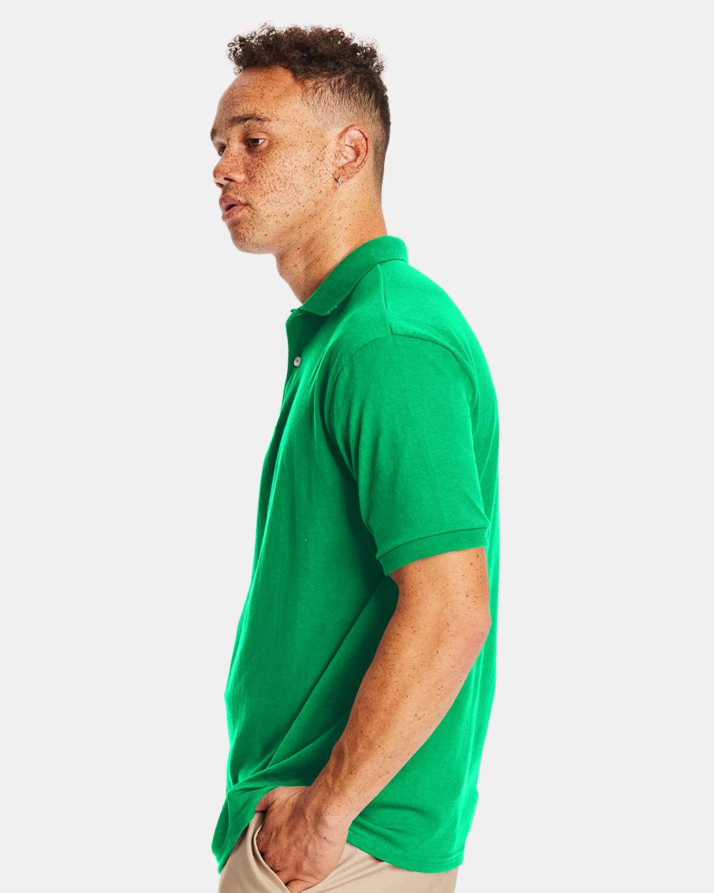 Men's Ecosmart® Jersey Polo - OnModelSide - B11000603 - Kelly