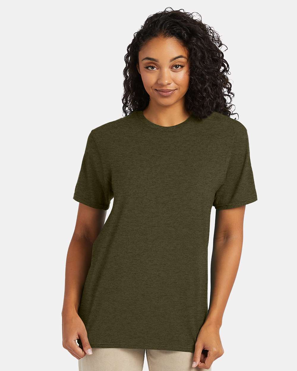 Perfect-T T-Shirt - OnModelFront - B00600083 - Military Green Heather
