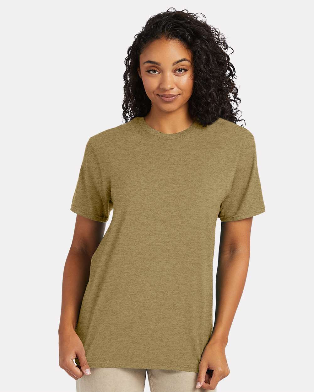 Perfect-T T-Shirt - OnModelFront - B00600553 - Brown Sugar Heather