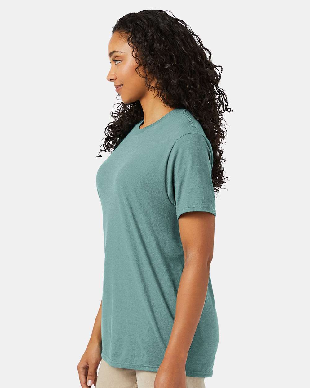 Perfect-T T-Shirt - OnModelSide - B00600063 - Marbled Green Clay