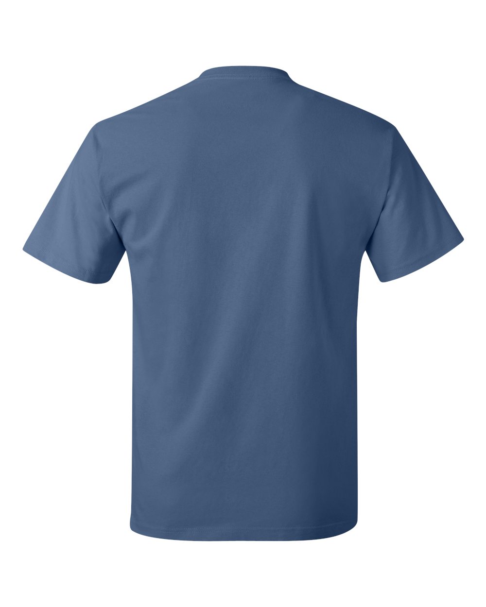 Unisex Authentic T-Shirt - Back - B00700983 - Denim Blue