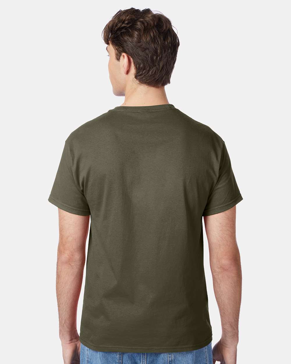 Unisex Authentic T-Shirt - OnModelBack - B00700063 - Fatigue Green