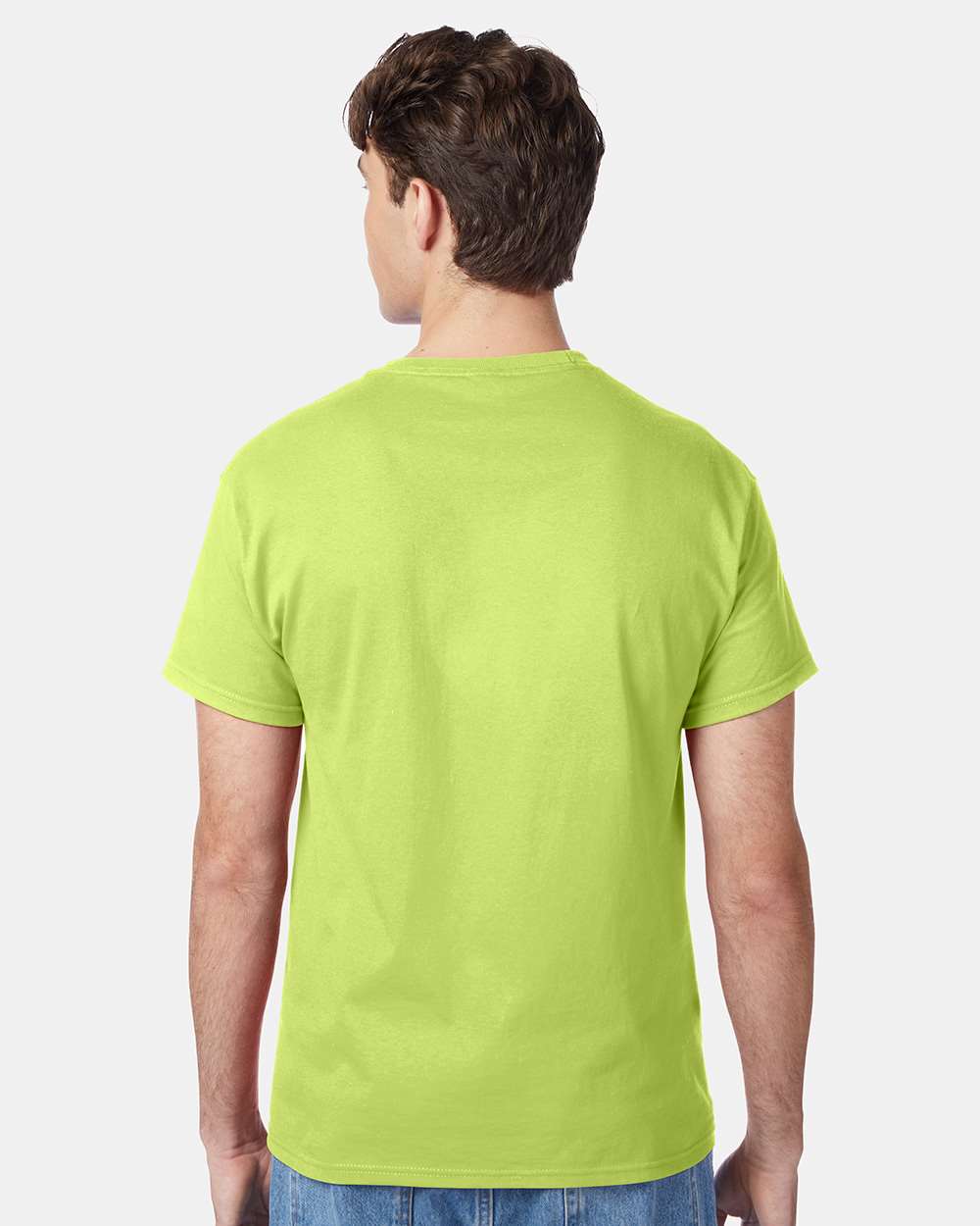 Unisex Authentic T-Shirt - OnModelBack - B00700163 - Safety Green