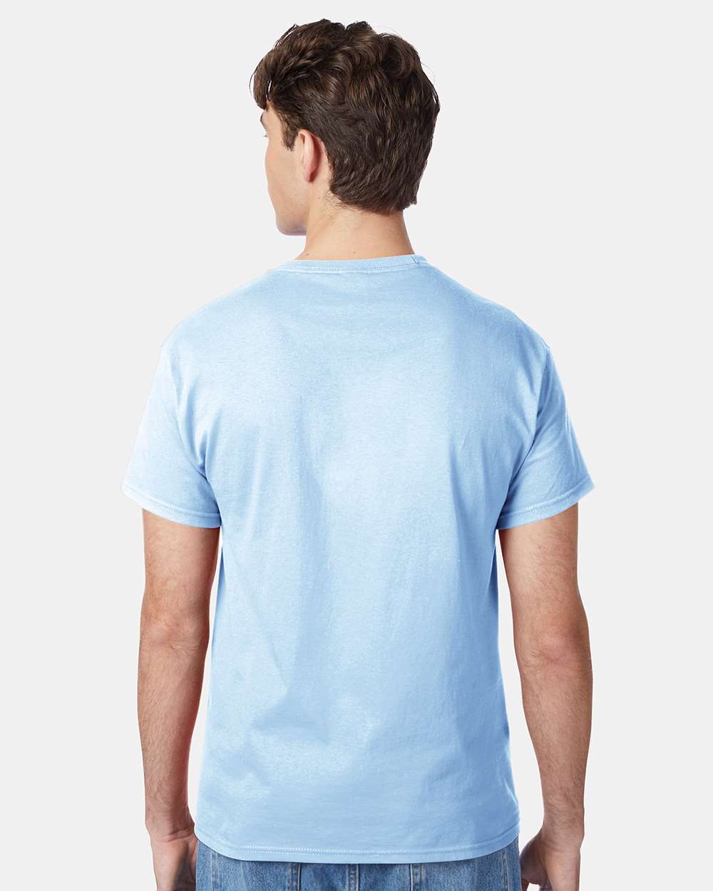 Unisex Authentic T-Shirt - OnModelBack - B00700253 - Light Blue