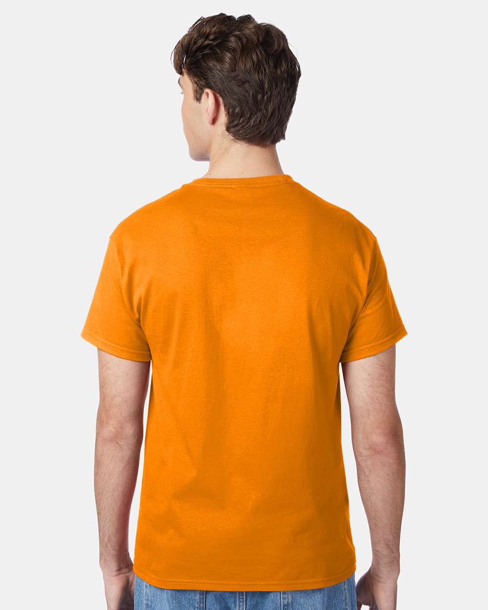 Unisex Authentic T-Shirt - OnModelBack - B00700343 - Safety Orange