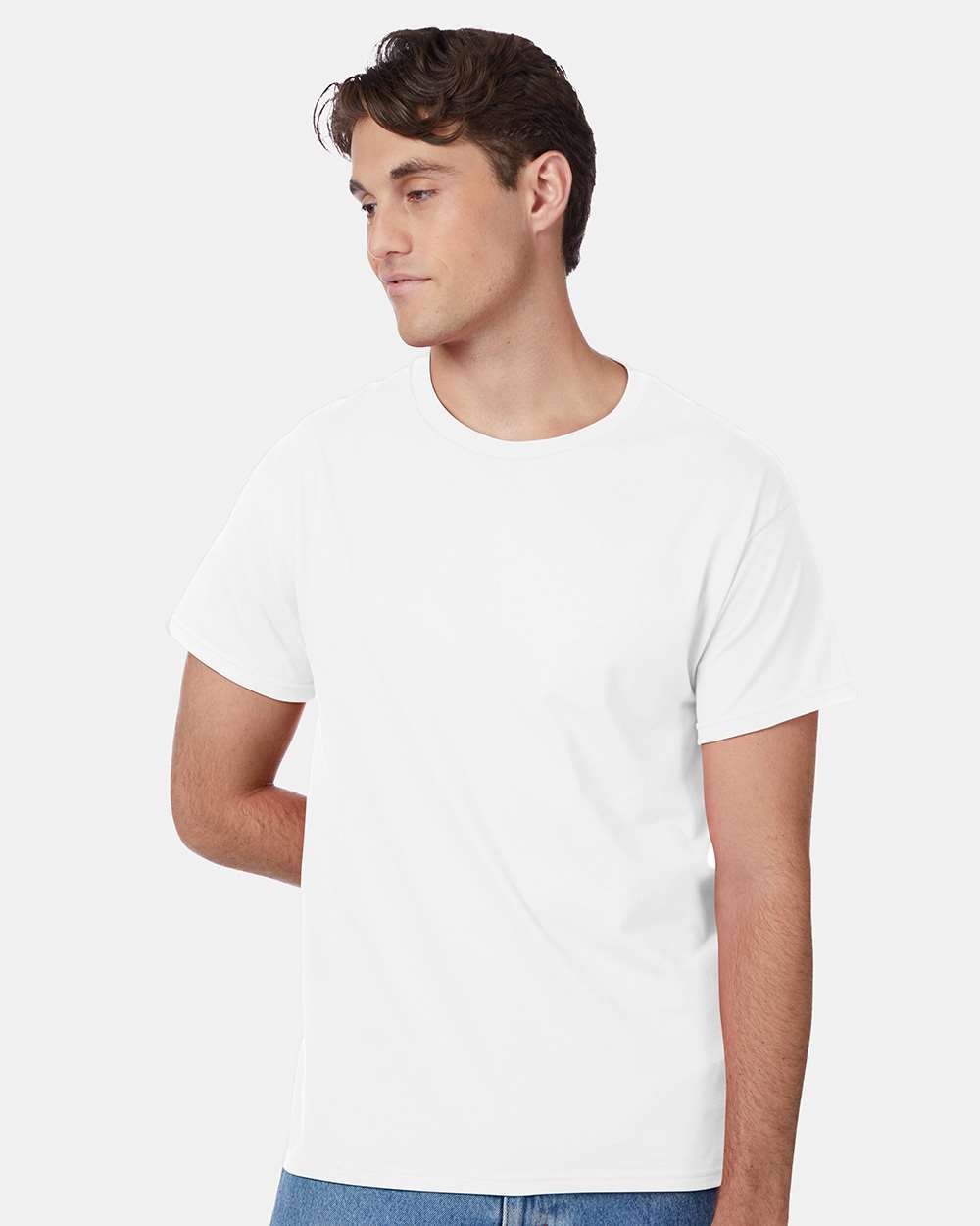 Unisex Authentic T-Shirt - OnModelFront - B00700003 - White