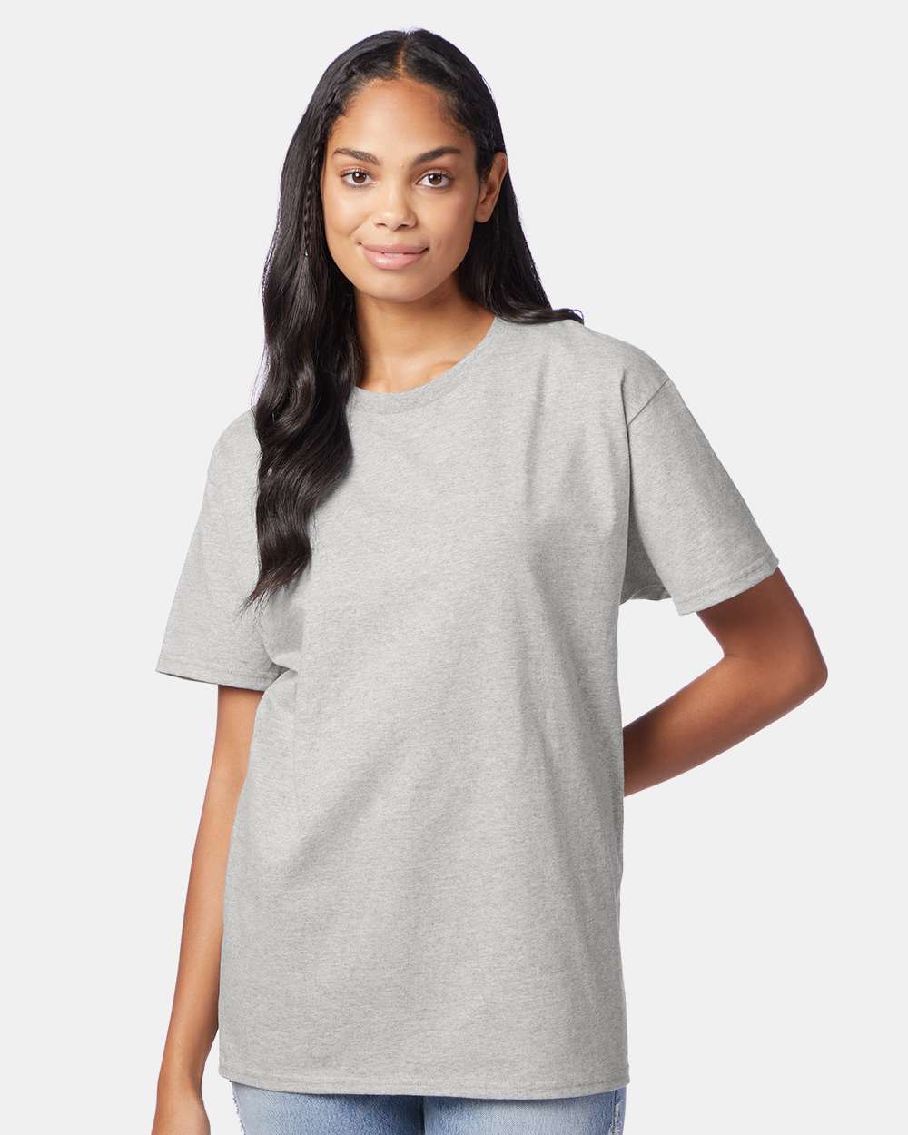 Unisex Authentic T-Shirt - OnModelFront - B00700023 - Ash