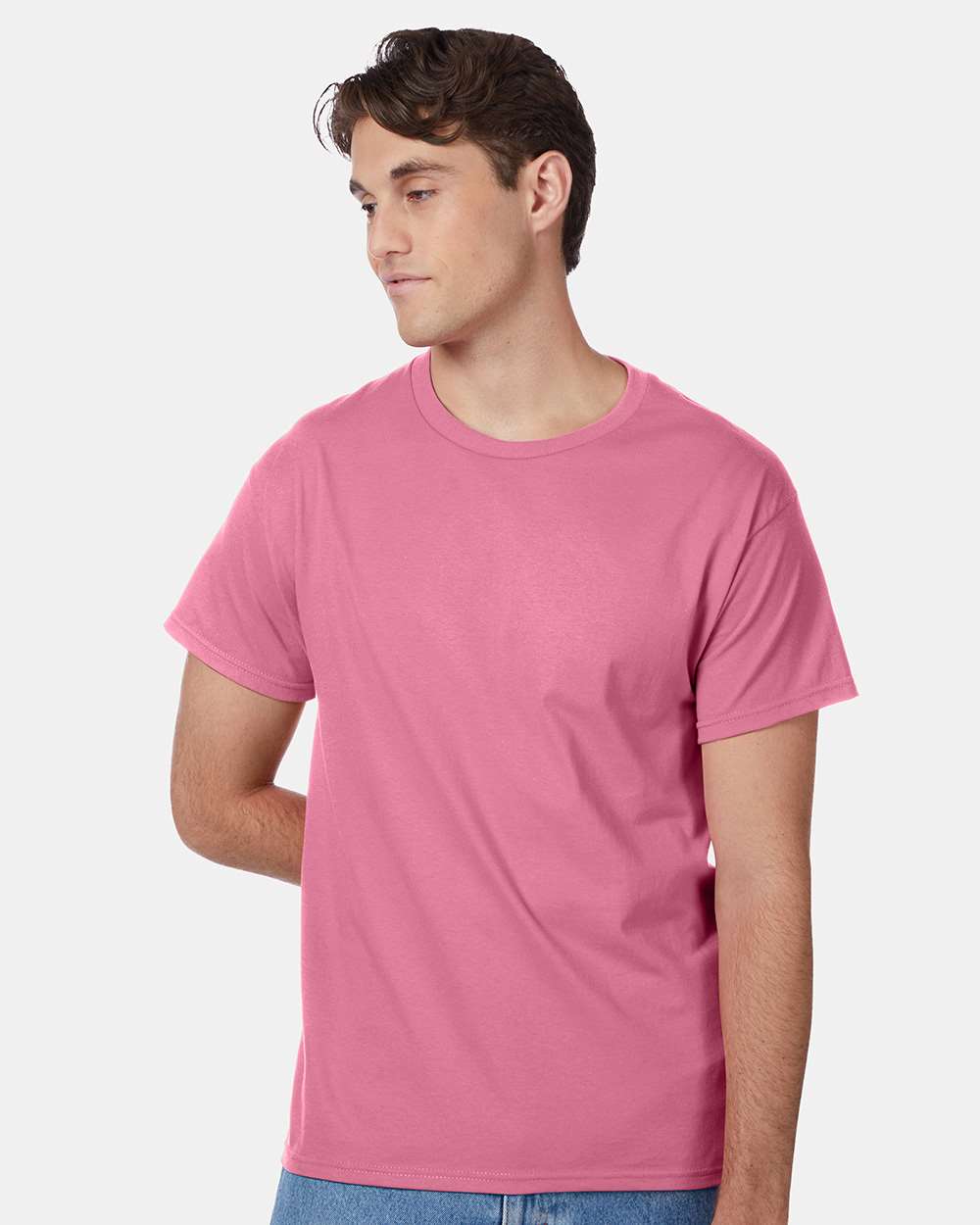 Unisex Authentic T-Shirt - OnModelFront - B00700303 - Pink