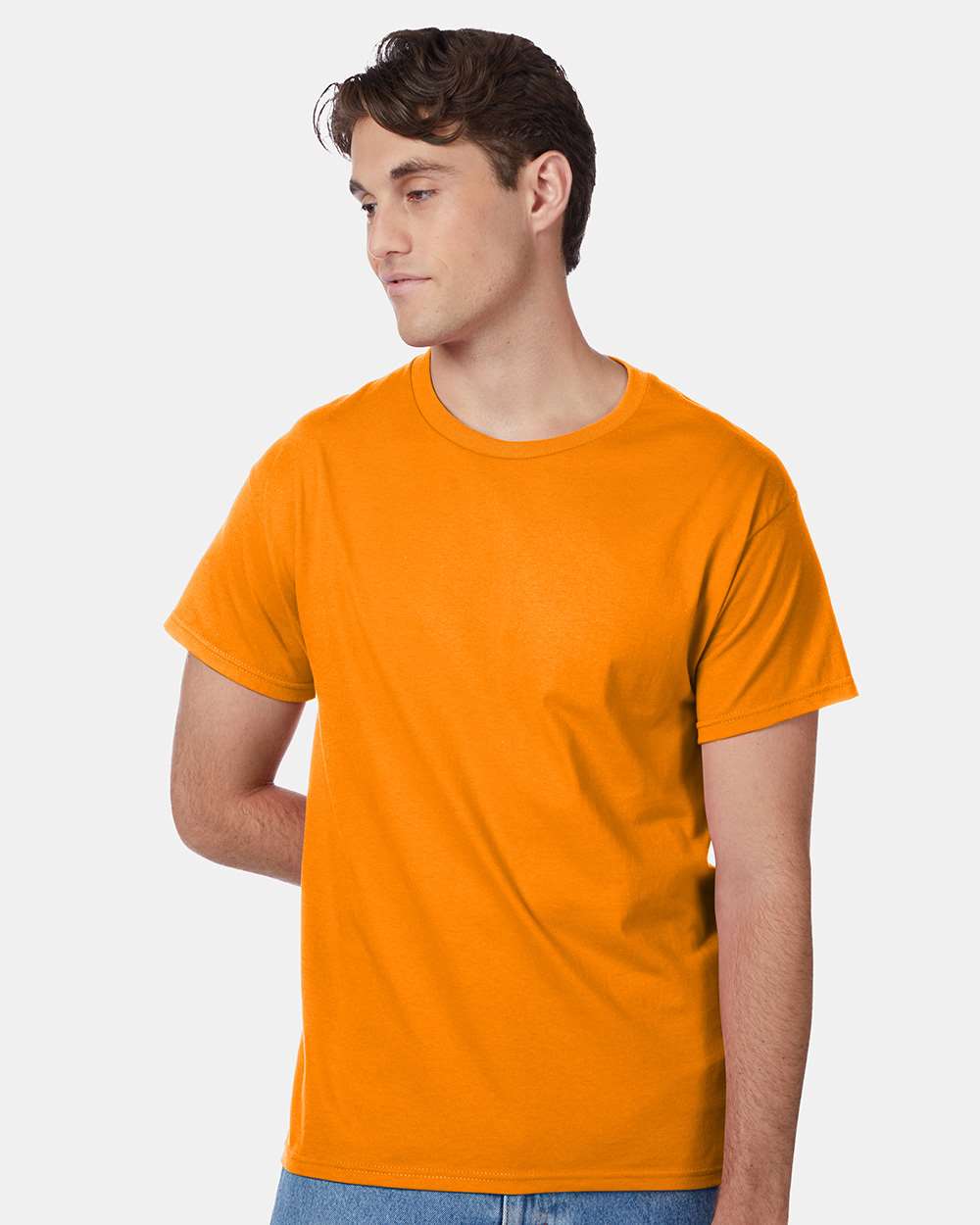 Unisex Authentic T-Shirt - OnModelFront - B00700343 - Safety Orange