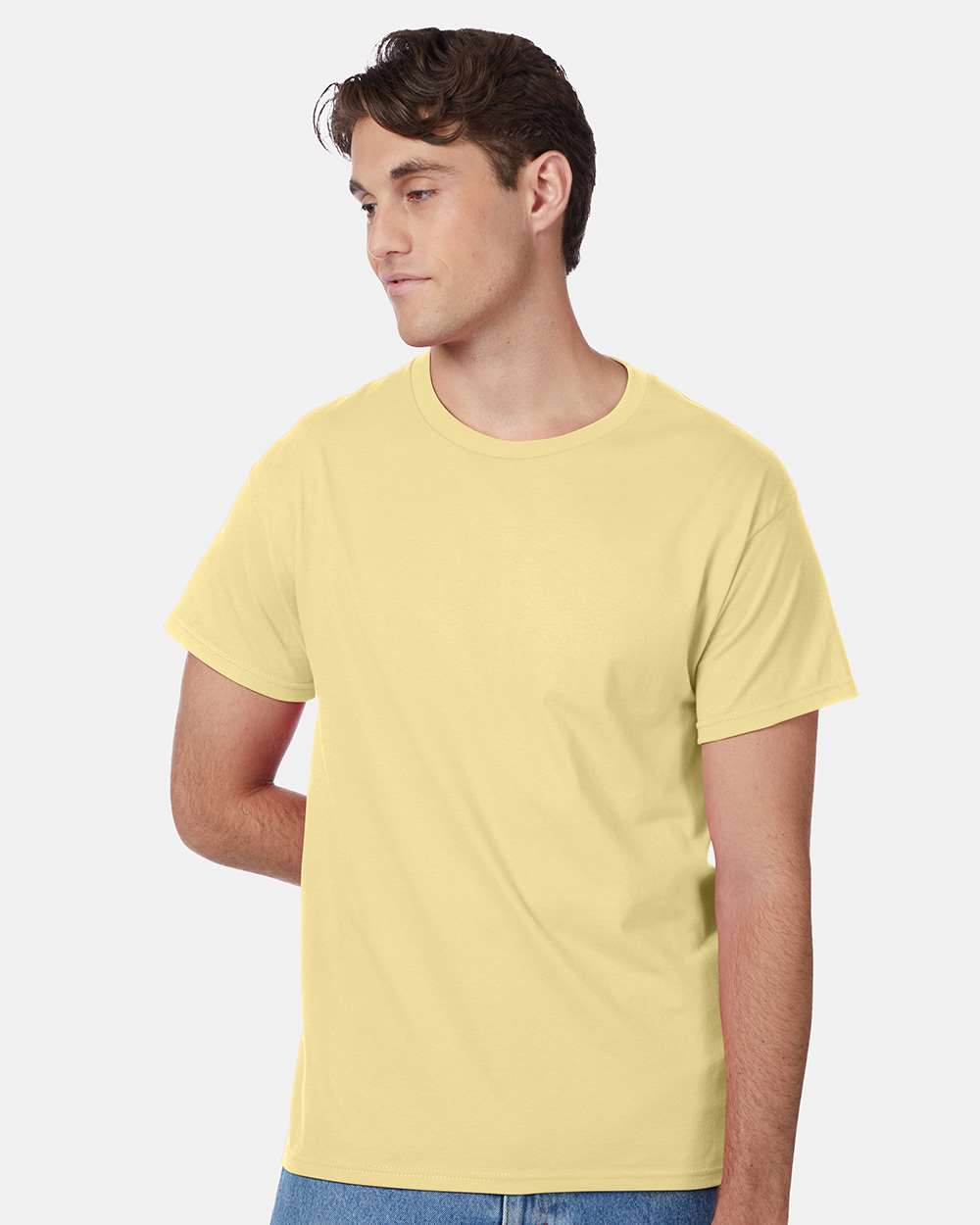 Unisex Authentic T-Shirt - OnModelFront - B00700403 - Daffodil Yellow