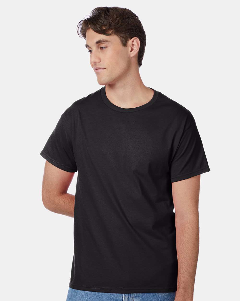 Unisex Authentic T-Shirt - OnModelFront - B00700503 - Black