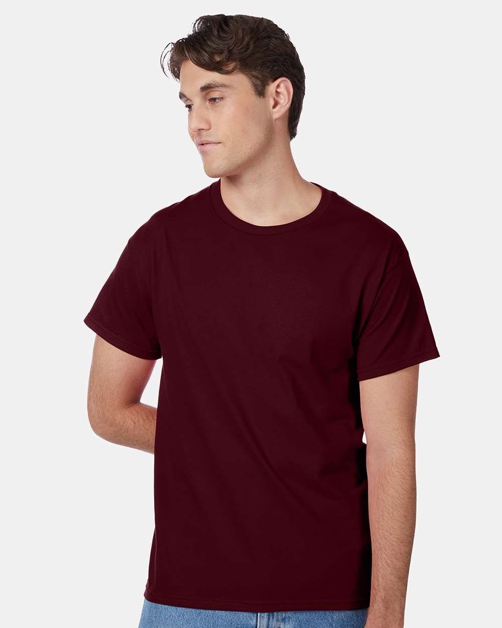 Unisex Authentic T-Shirt - OnModelFront - B00700533 - Maroon