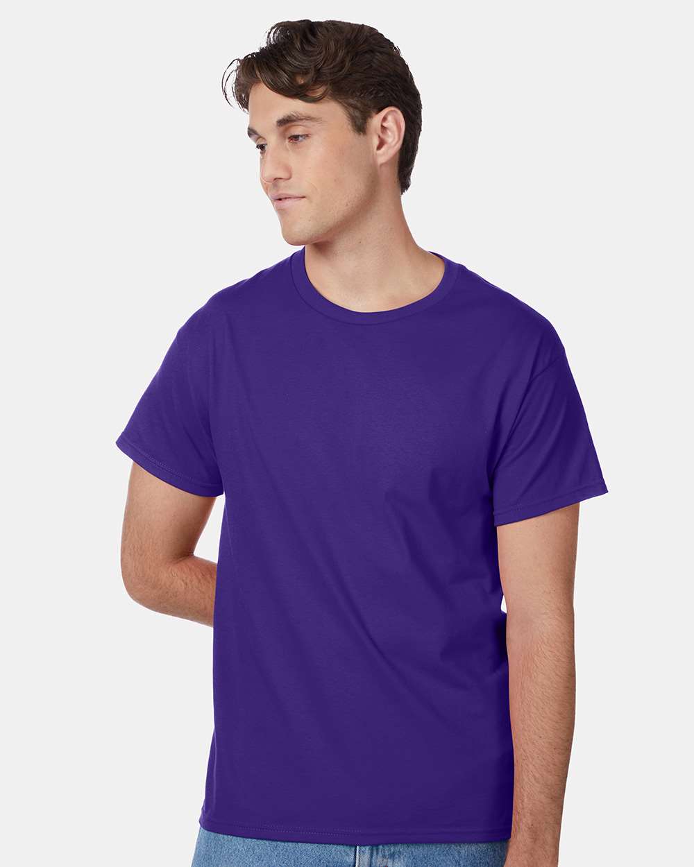 Unisex Authentic T-Shirt - OnModelFront - B00700673 - Purple