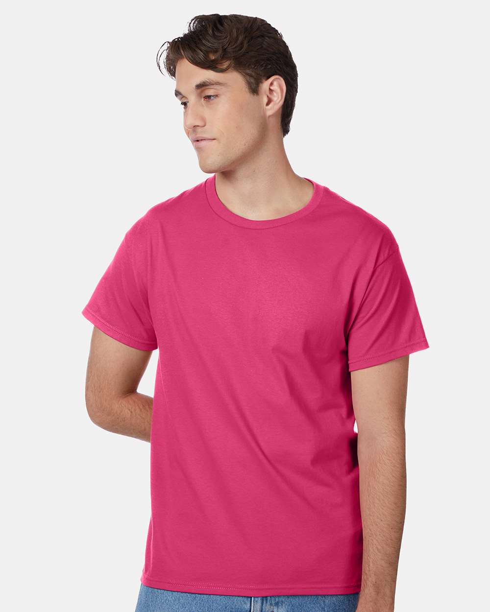 Unisex Authentic T-Shirt - OnModelFront - B00700693 - Wow Pink