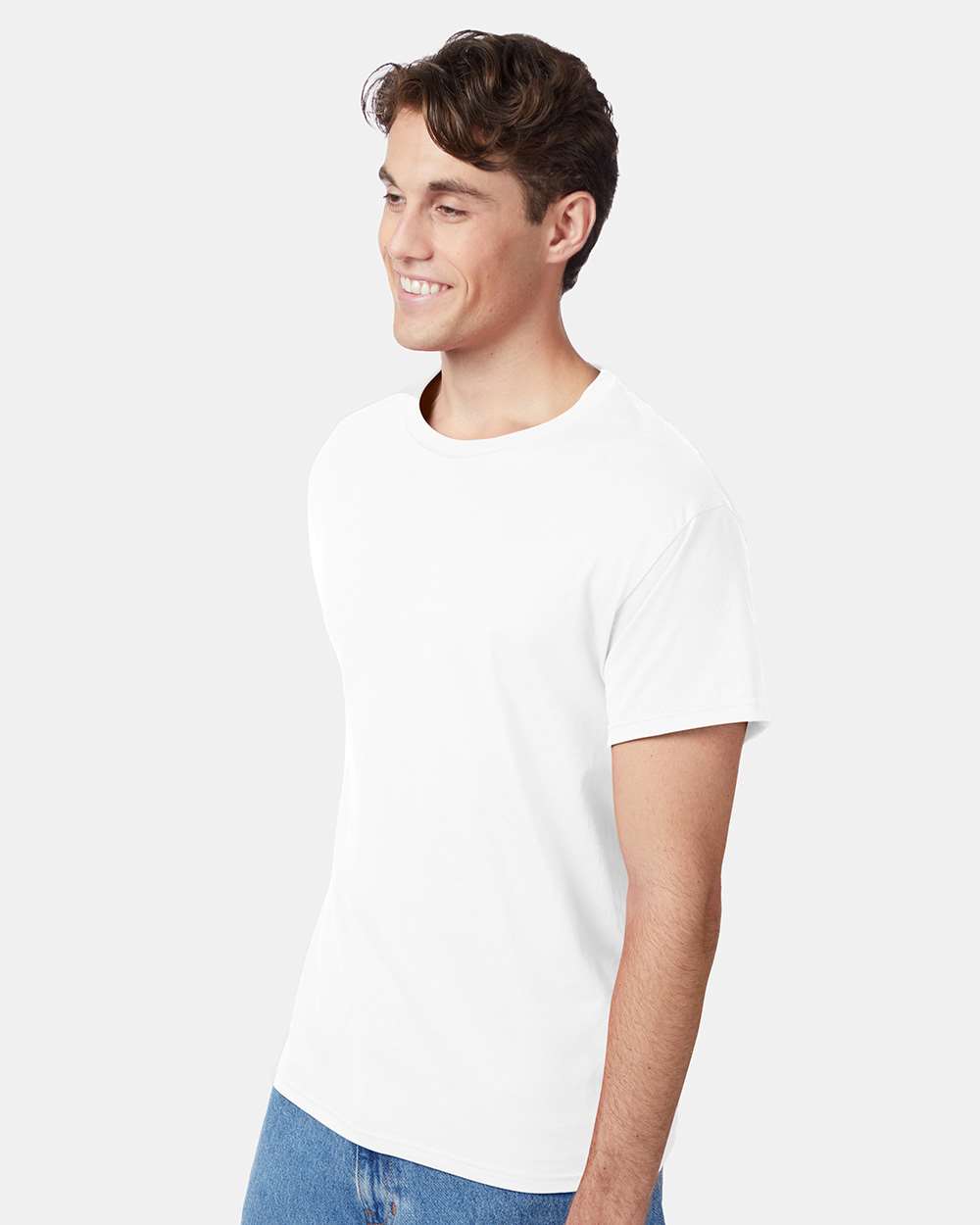 Unisex Authentic T-Shirt - OnModelSide - B00700003 - White