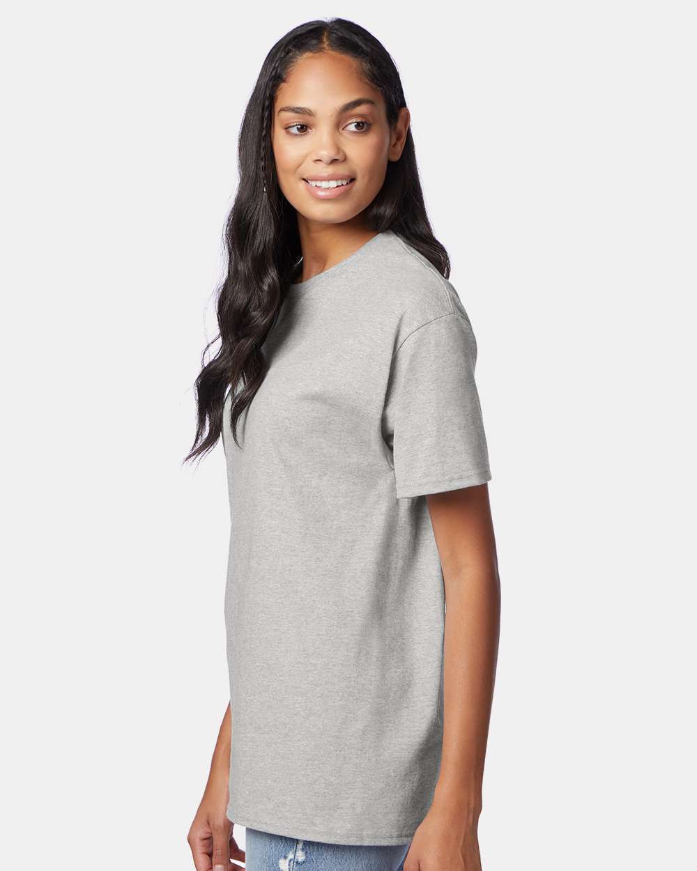 Unisex Authentic T-Shirt - OnModelSide - B00700023 - Ash