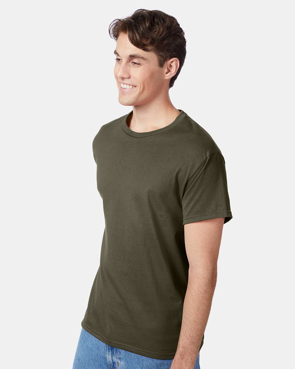 Unisex Authentic T-Shirt - OnModelSide - B00700063 - Fatigue Green