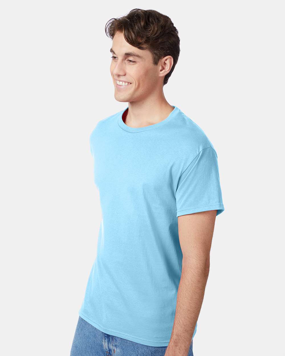 Unisex Authentic T-Shirt - OnModelSide - B00700073 - Aquatic Blue
