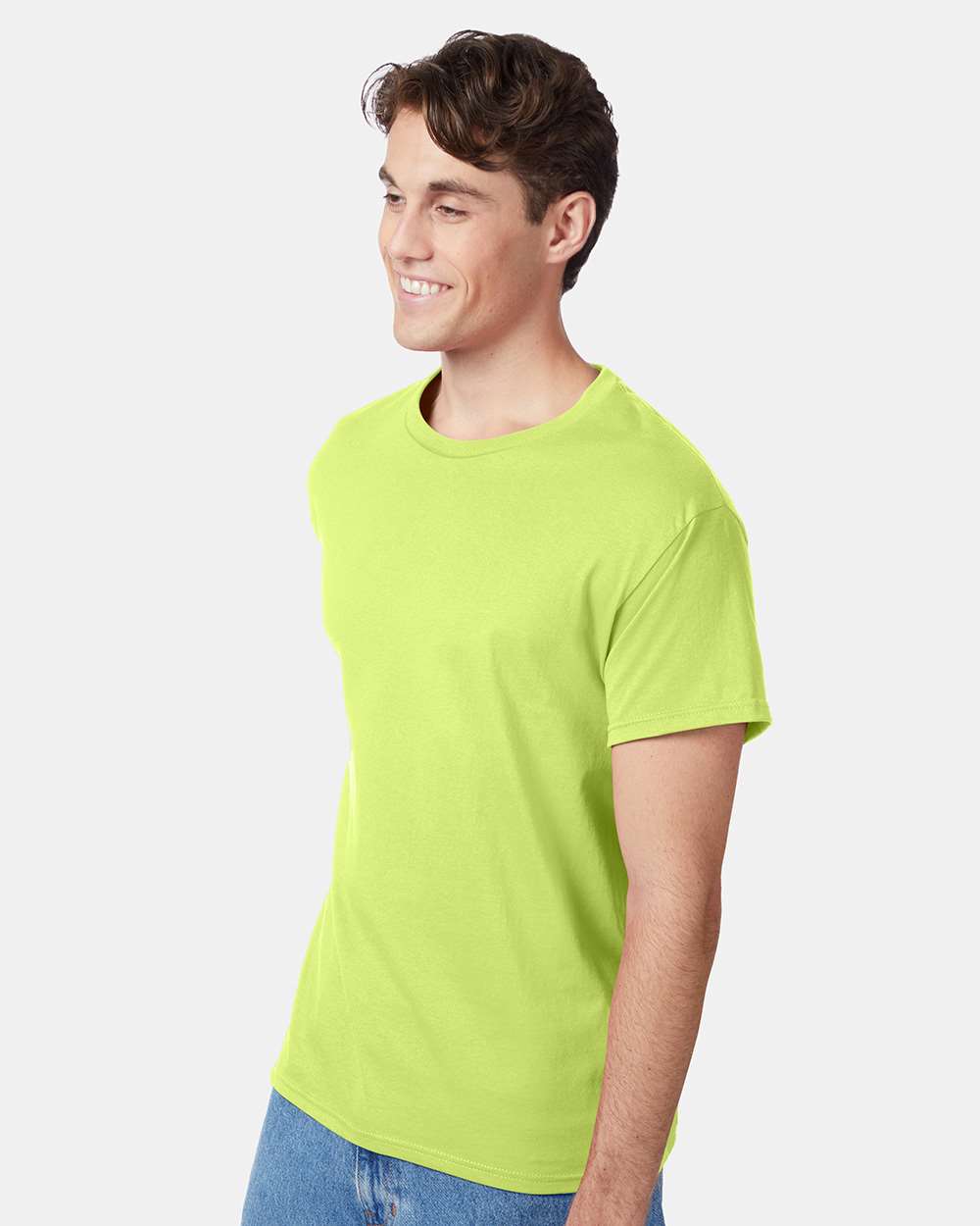 Unisex Authentic T-Shirt - OnModelSide - B00700163 - Safety Green