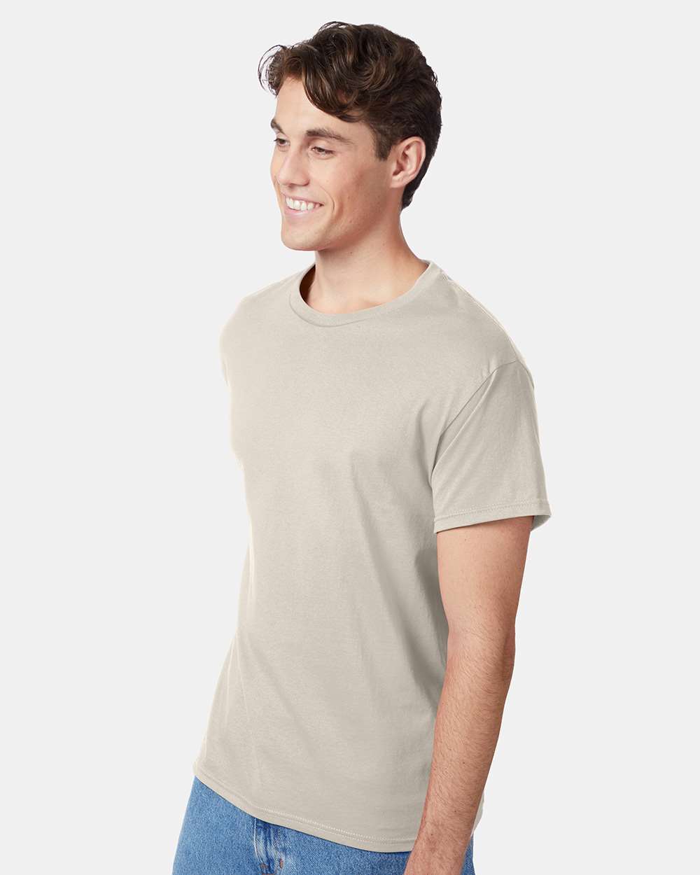 Unisex Authentic T-Shirt - OnModelSide - B00700243 - Natural