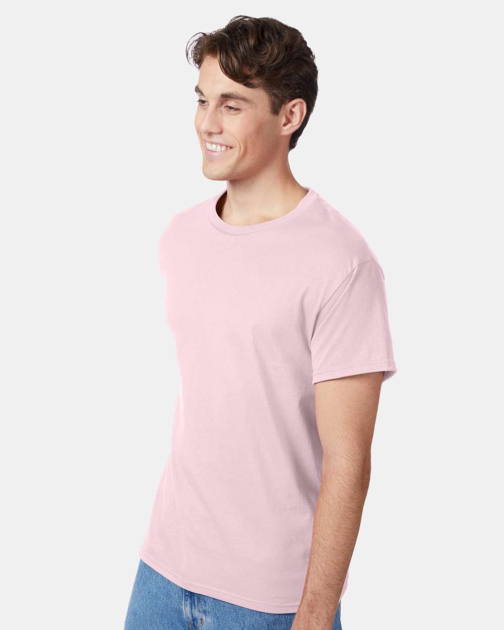 Unisex Authentic T-Shirt - OnModelSide - B00700313 - Pale Pink