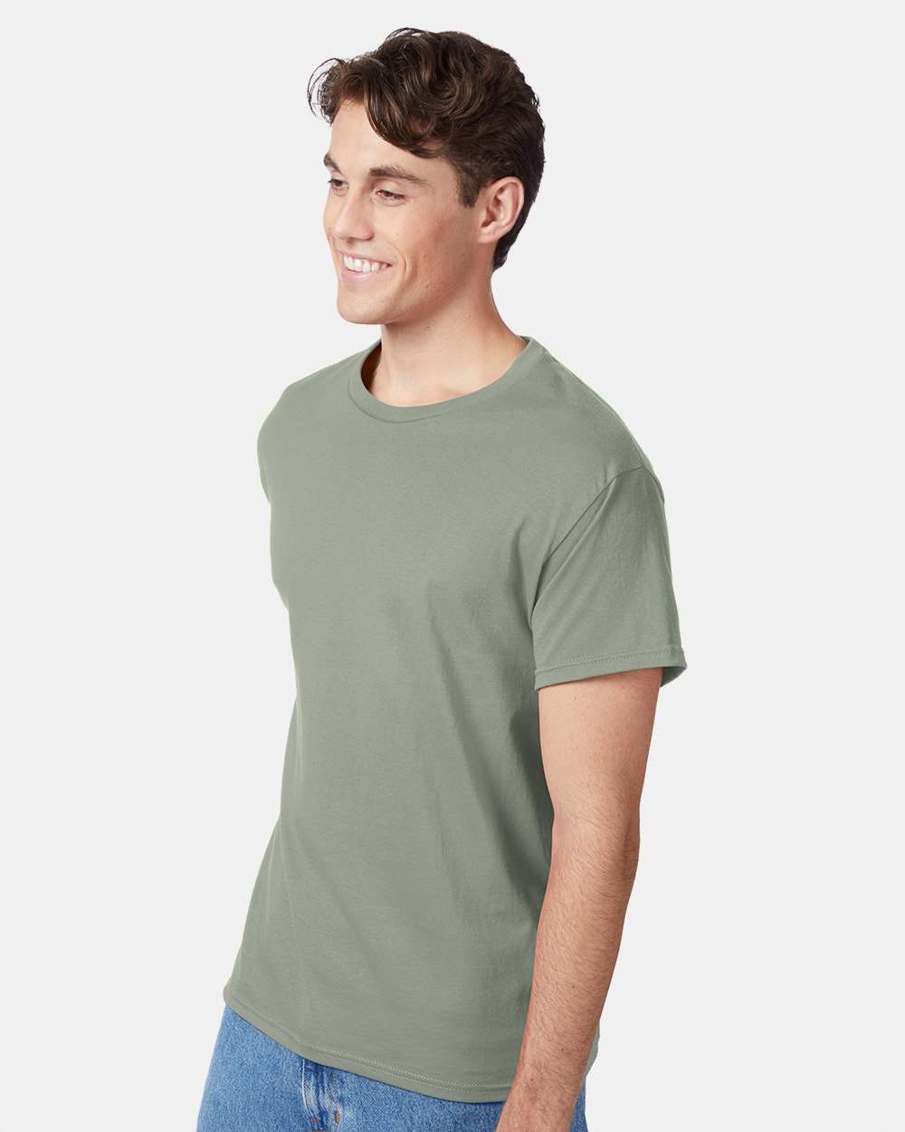 Unisex Authentic T-Shirt - OnModelSide - B00700393 - Stonewashed Green