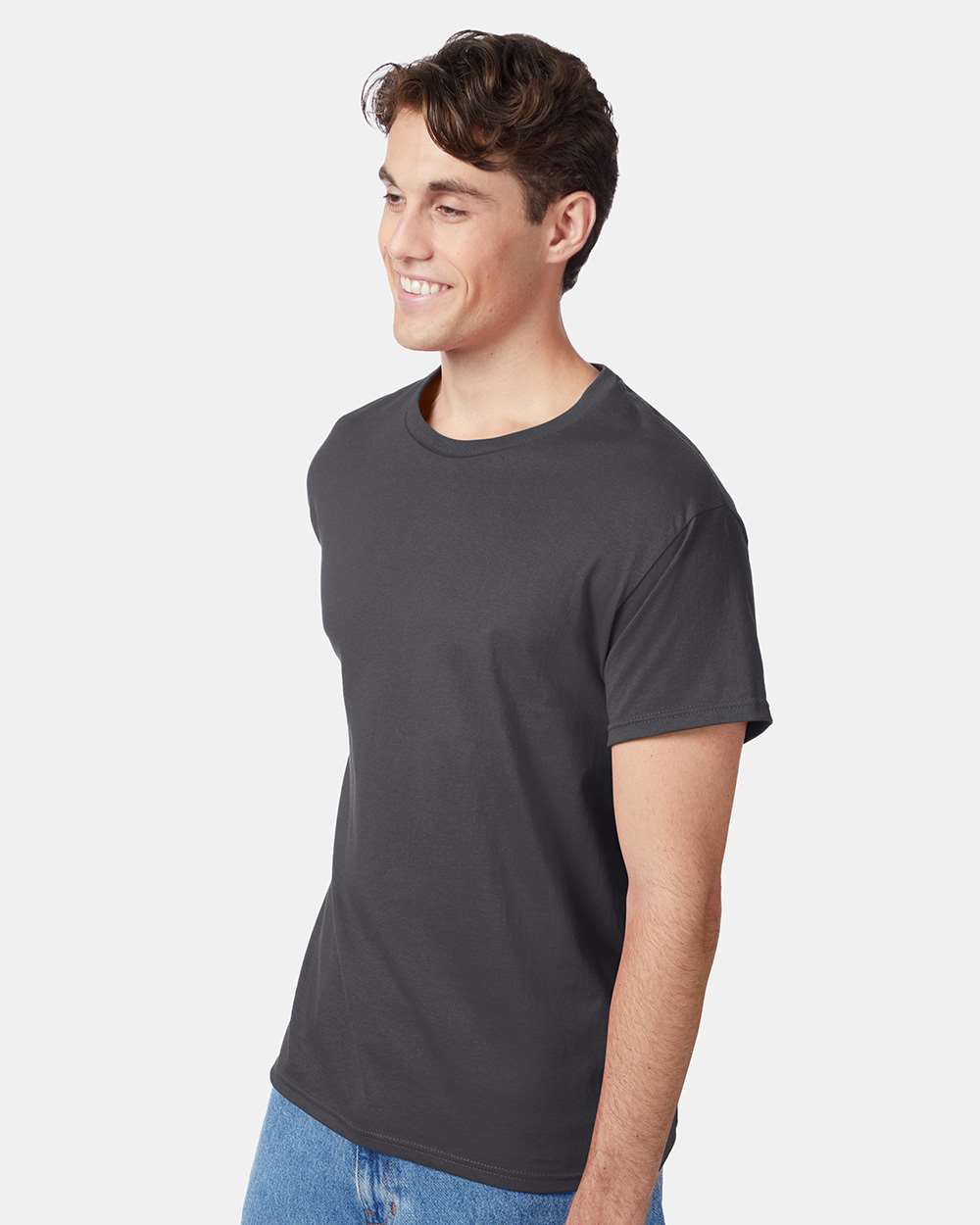 Unisex Authentic T-Shirt - OnModelSide - B00700513 - Smoke Grey