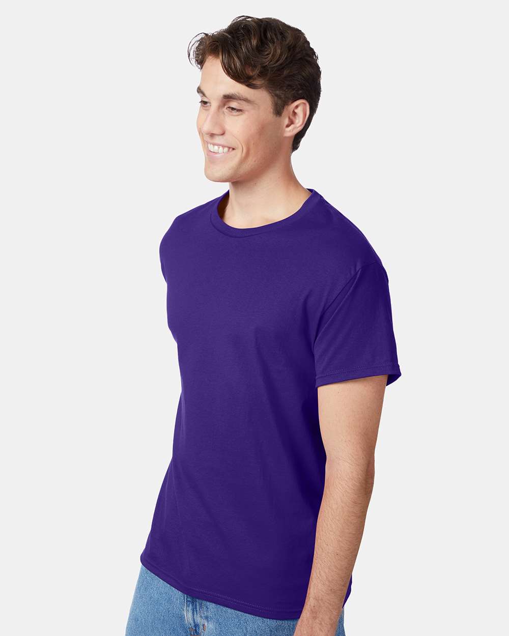 Unisex Authentic T-Shirt - OnModelSide - B00700673 - Purple