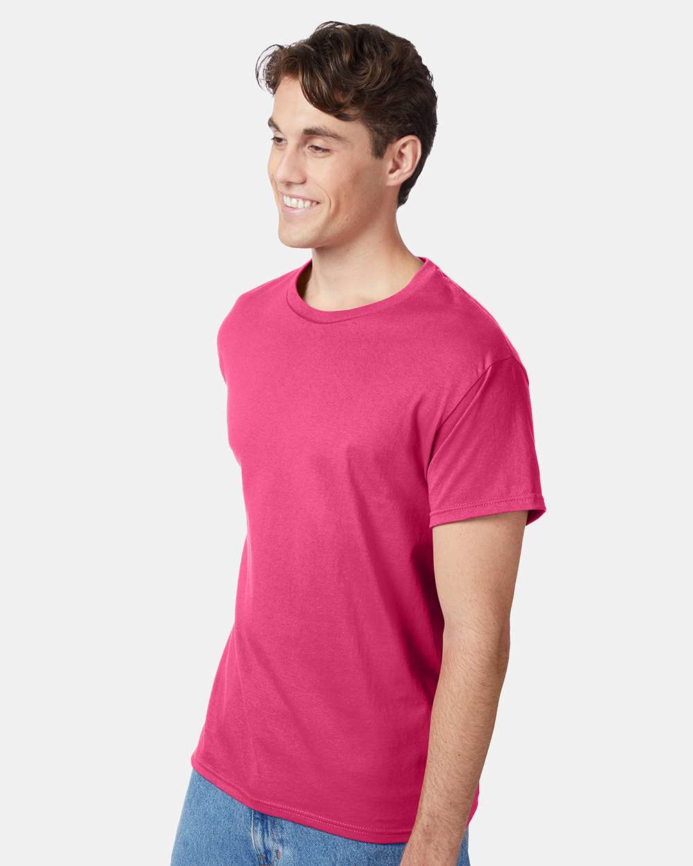 Unisex Authentic T-Shirt - OnModelSide - B00700693 - Wow Pink