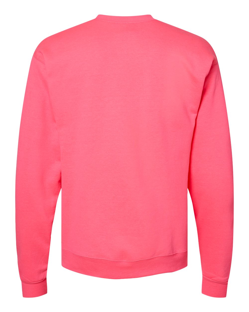Unisex Ecosmart® Crewneck Sweatshirt - Back - B21000143 - Safety Pink
