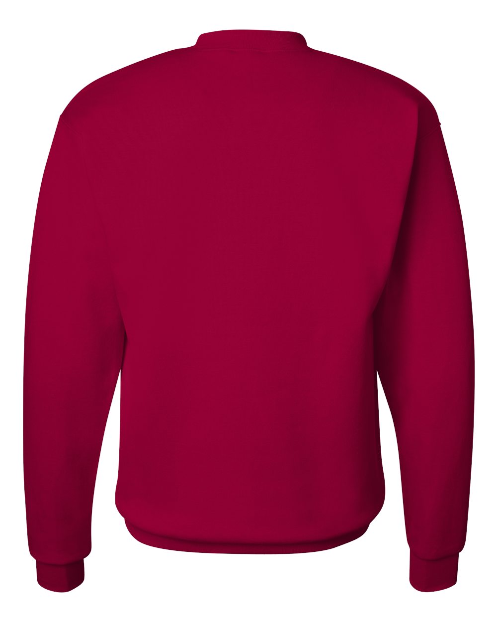 Unisex Ecosmart® Crewneck Sweatshirt - Back - B21000223 - Deep Red