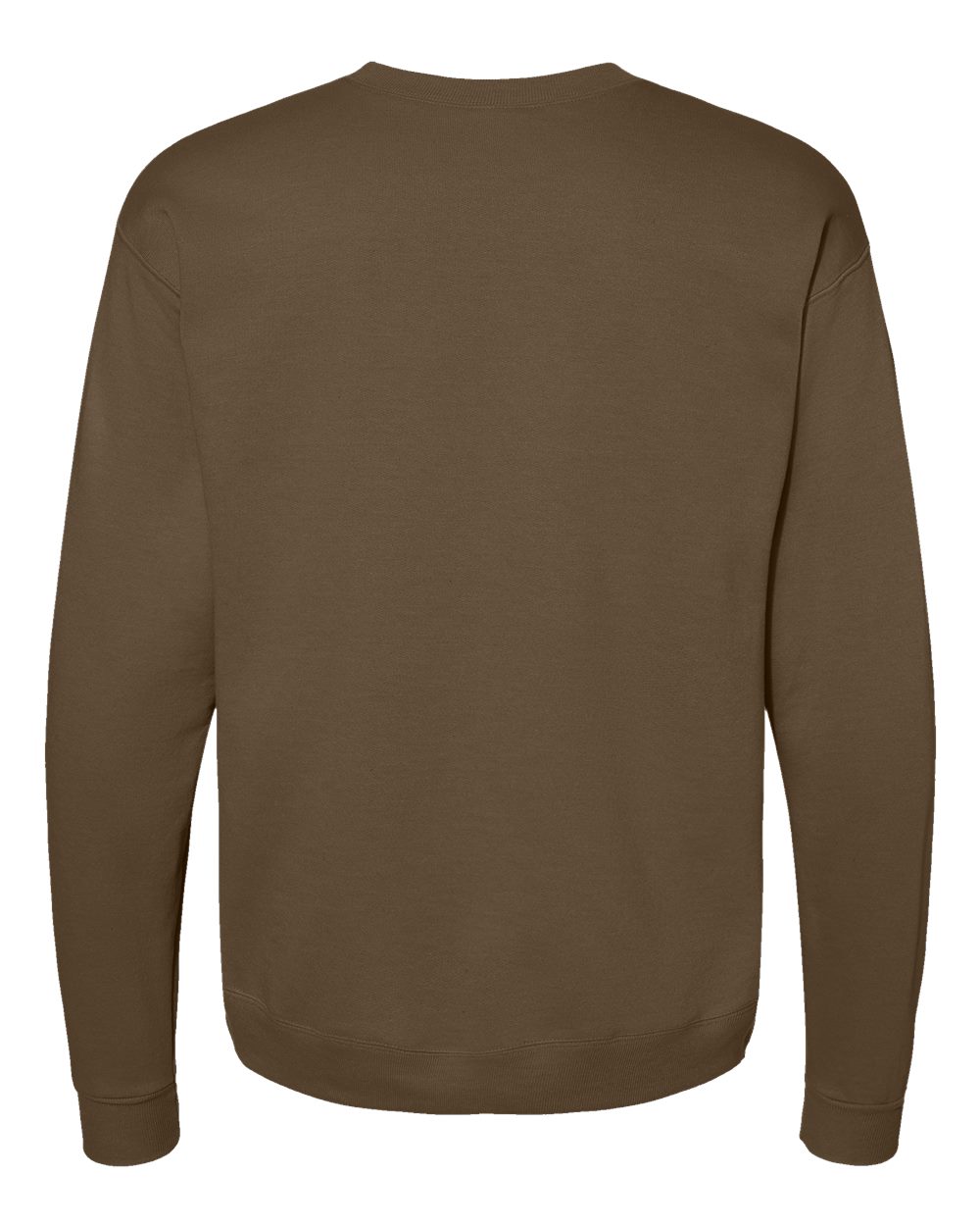 Unisex Ecosmart® Crewneck Sweatshirt - Back - B21000623 - Army Brown