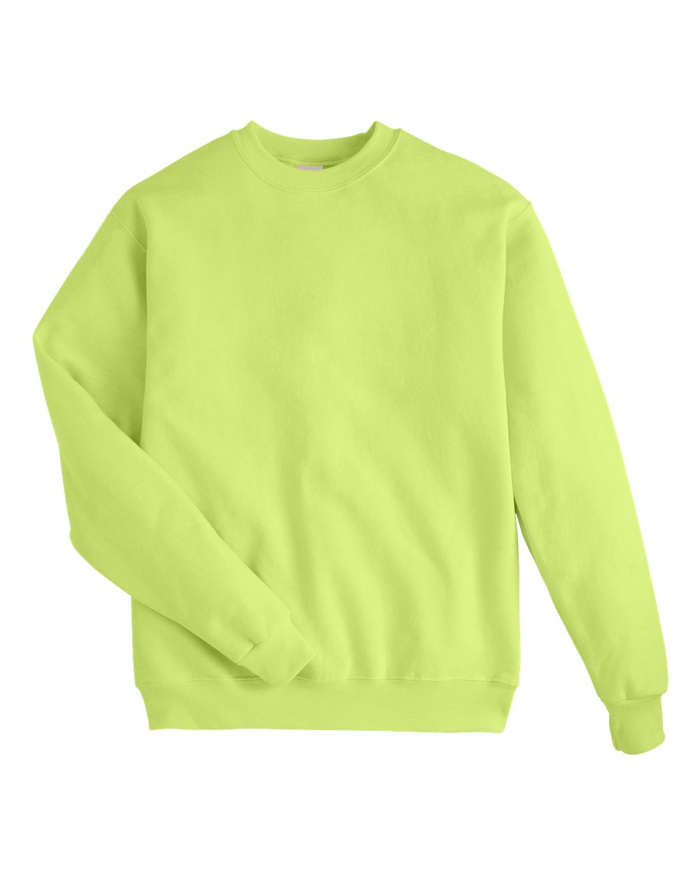 Unisex Ecosmart® Crewneck Sweatshirt - Front - B21000163 - Safety Green