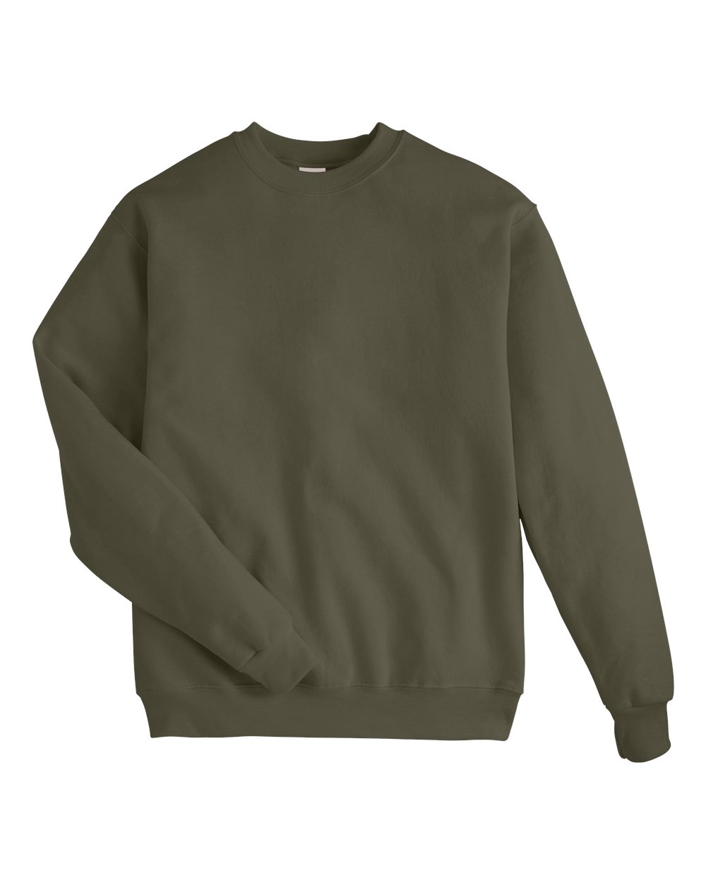 Unisex Ecosmart® Crewneck Sweatshirt - Front - B21000543 - Fatigue Green