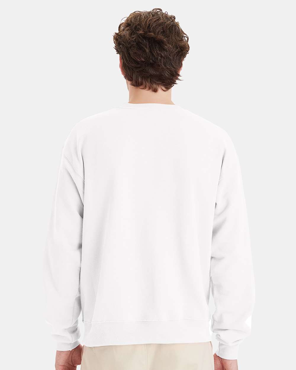 Unisex Ecosmart® Crewneck Sweatshirt - OnModelBack - B21000003 - White