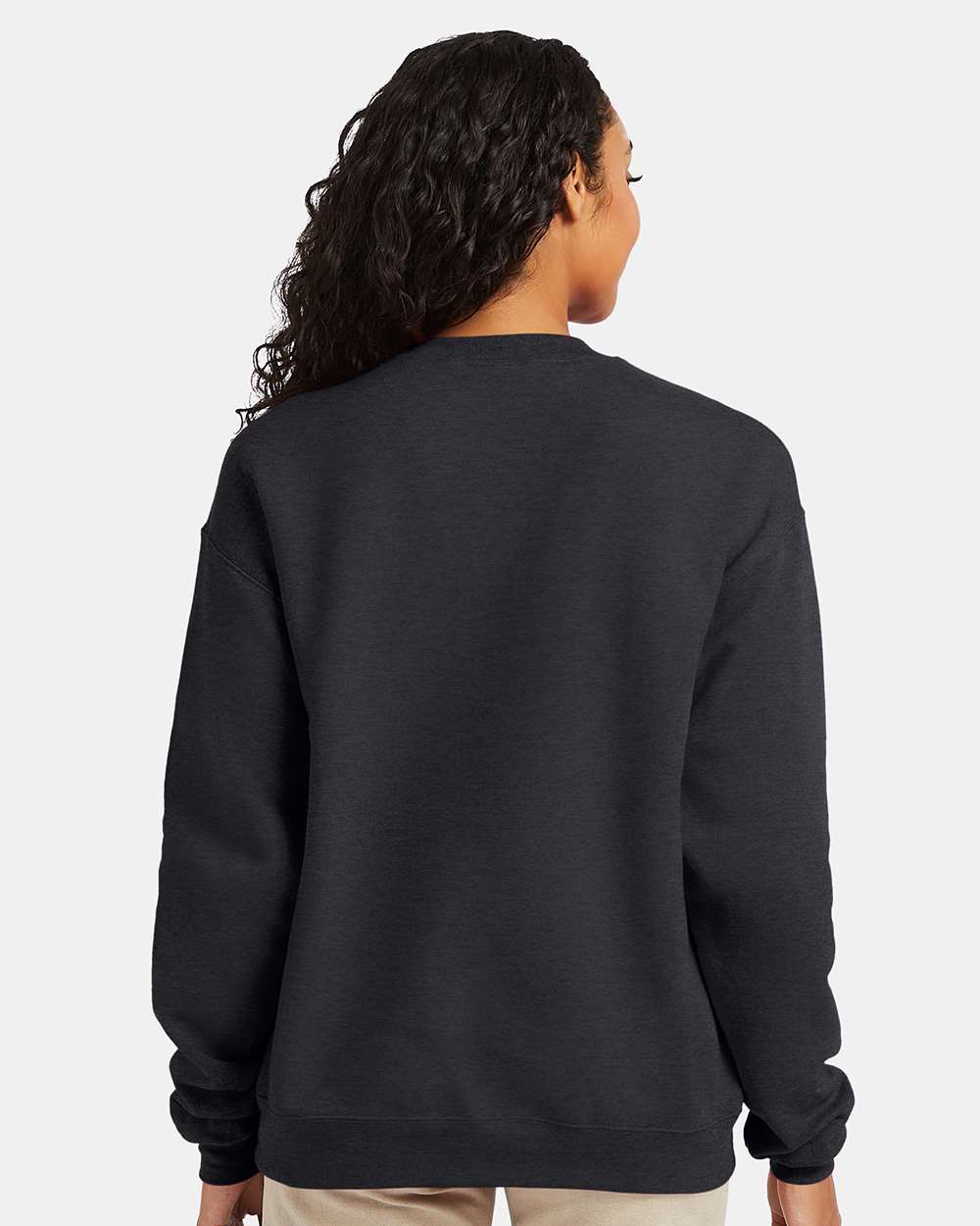 Unisex Ecosmart® Crewneck Sweatshirt - OnModelBack - B21000093 - Charcoal Heather
