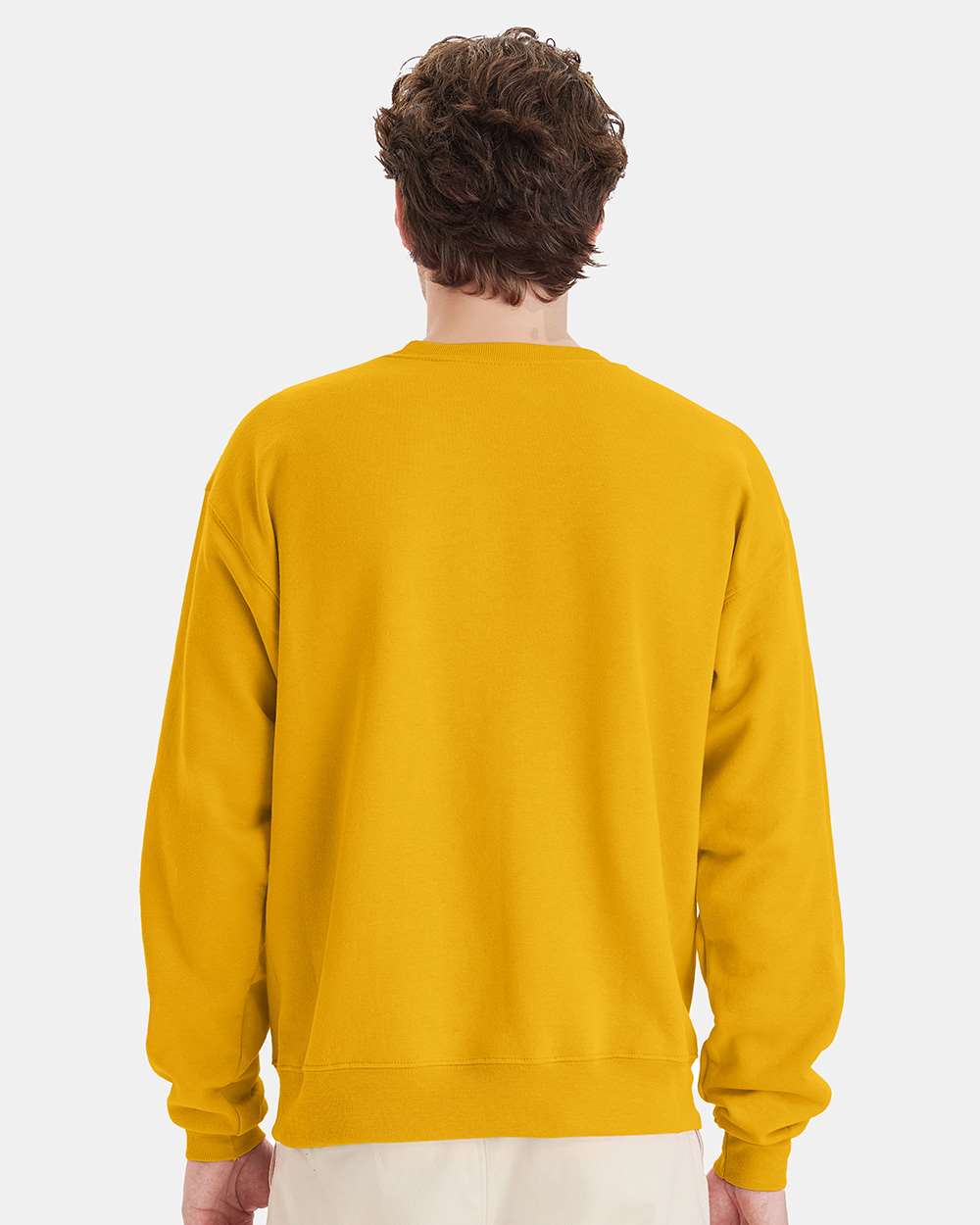 Unisex Ecosmart® Crewneck Sweatshirt - OnModelBack - B21000123 - Gold