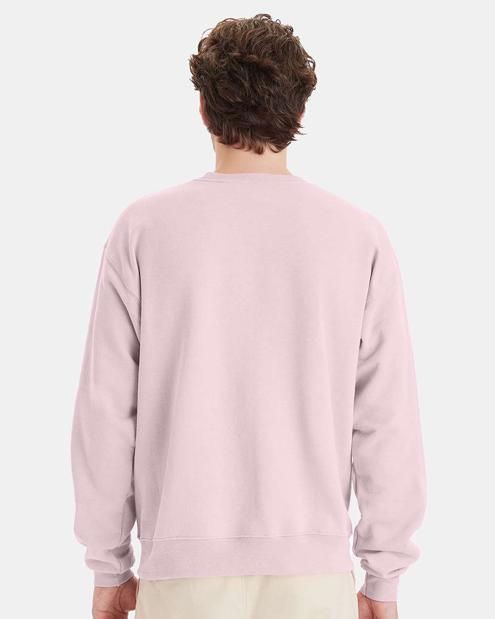 Unisex Ecosmart® Crewneck Sweatshirt - OnModelBack - B21000303 - Pale Pink