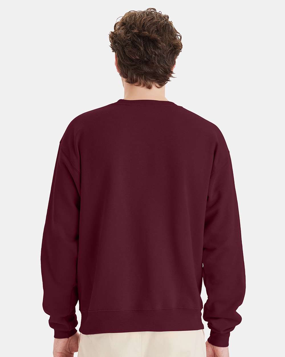 Unisex Ecosmart® Crewneck Sweatshirt - OnModelBack - B21000533 - Maroon