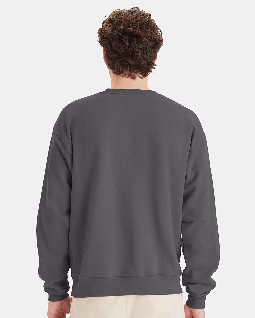 Unisex Ecosmart® Crewneck Sweatshirt - OnModelBack - B21000593 - Smoke Grey