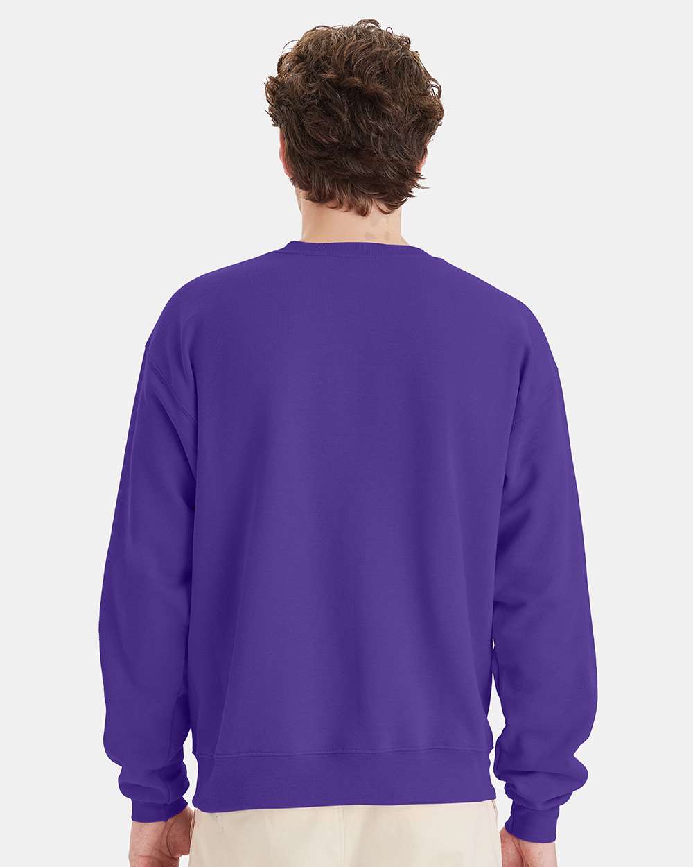Unisex Ecosmart® Crewneck Sweatshirt - OnModelBack - B21000673 - Purple