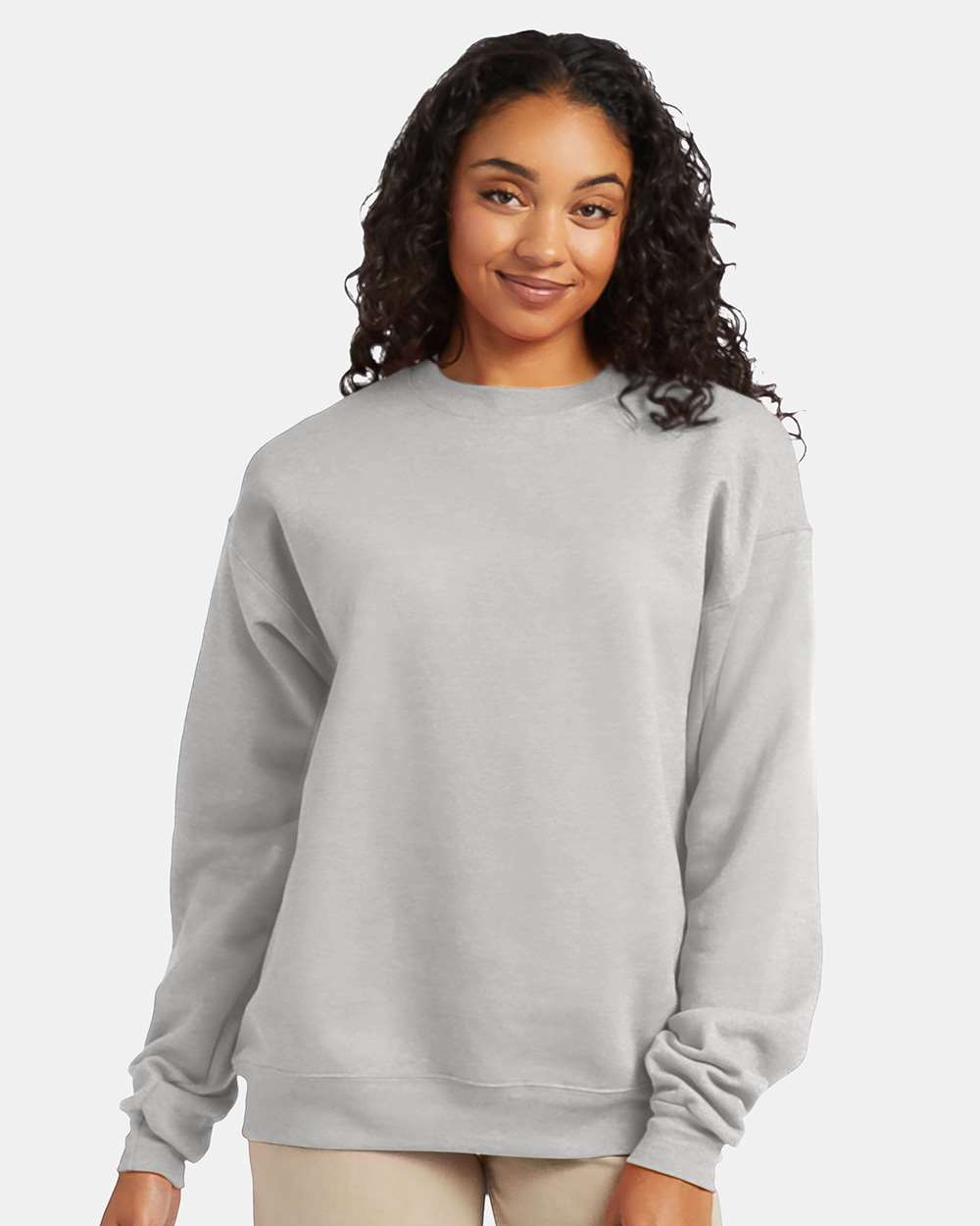 Unisex Ecosmart® Crewneck Sweatshirt - OnModelFront - B21000023 - Ash